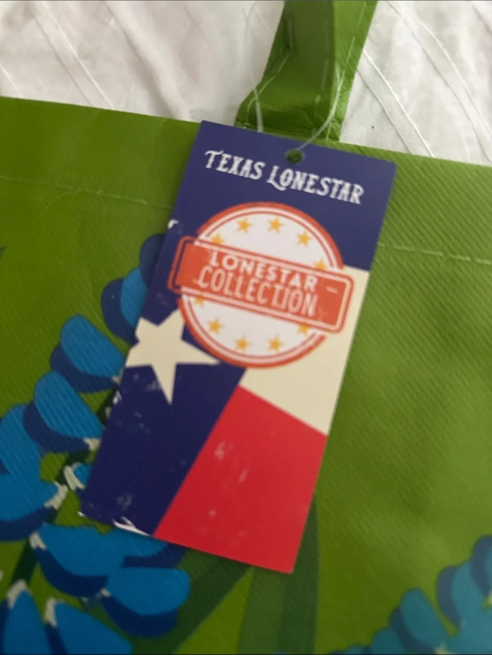 Texas Bluebonnet Tote Bag - Green - Picture 3 of 3